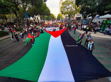 Photos: Thousands Marched in Mexico Denounced Trump-Netanyahu “Peace Plan” on Palestine Solidarity Day