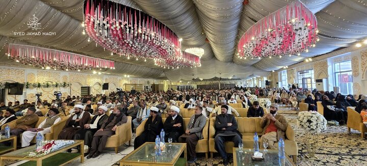 تقرير مصور/ مشاركة الشيعة والسنة في مؤتمر «اختبار الأمة في ساحة غزة» في منطقة چكوال الباكستانية