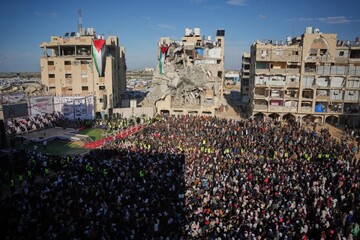 گزارش تصویری | جشن عروسی زیر سایه آتش‌بس شکننده غزه