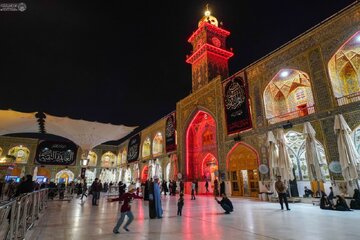 Labarai Cikin Hotuna| Hubbaren Amirul Muminin (A.S.) Ya dauki aamar baƙaƙen tutoci a ranar tunawa da wafatin Sayyidah Ummu Banin (A.S.)