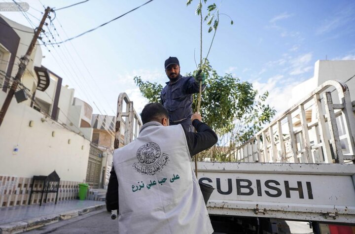 تقرير مصور/ إطلاق مشروع زراعة 15 ألف نبتة لتعزيز البيئة في مدينة النجف الأشرف