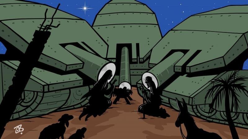 Cartoon: Christmas Eve in Palestine