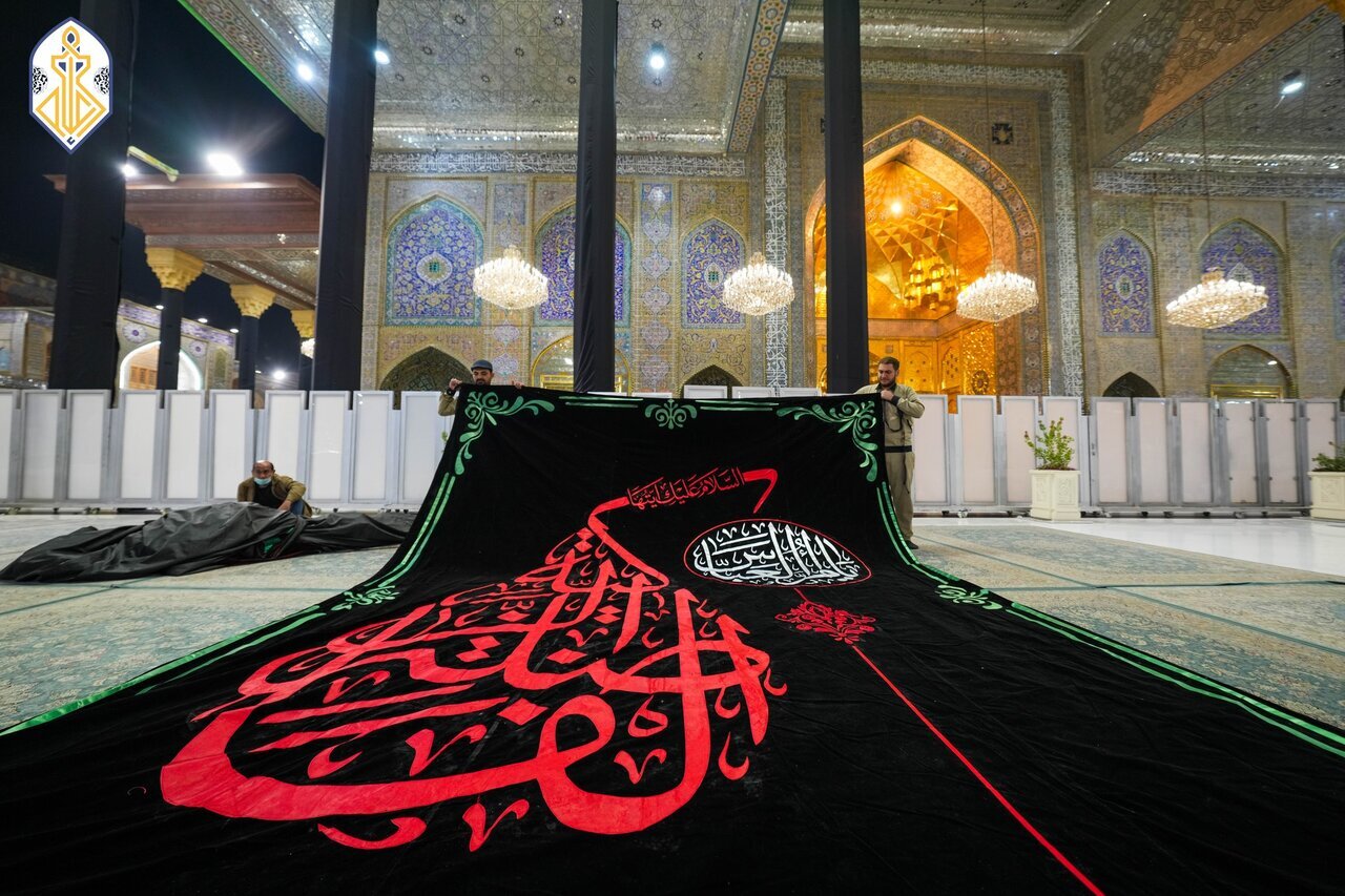 عکس خبری | حرم مطهر کاظمین(ع) در سالروز وفات حضرت ام‌البنین(س) سیاهپوش شد