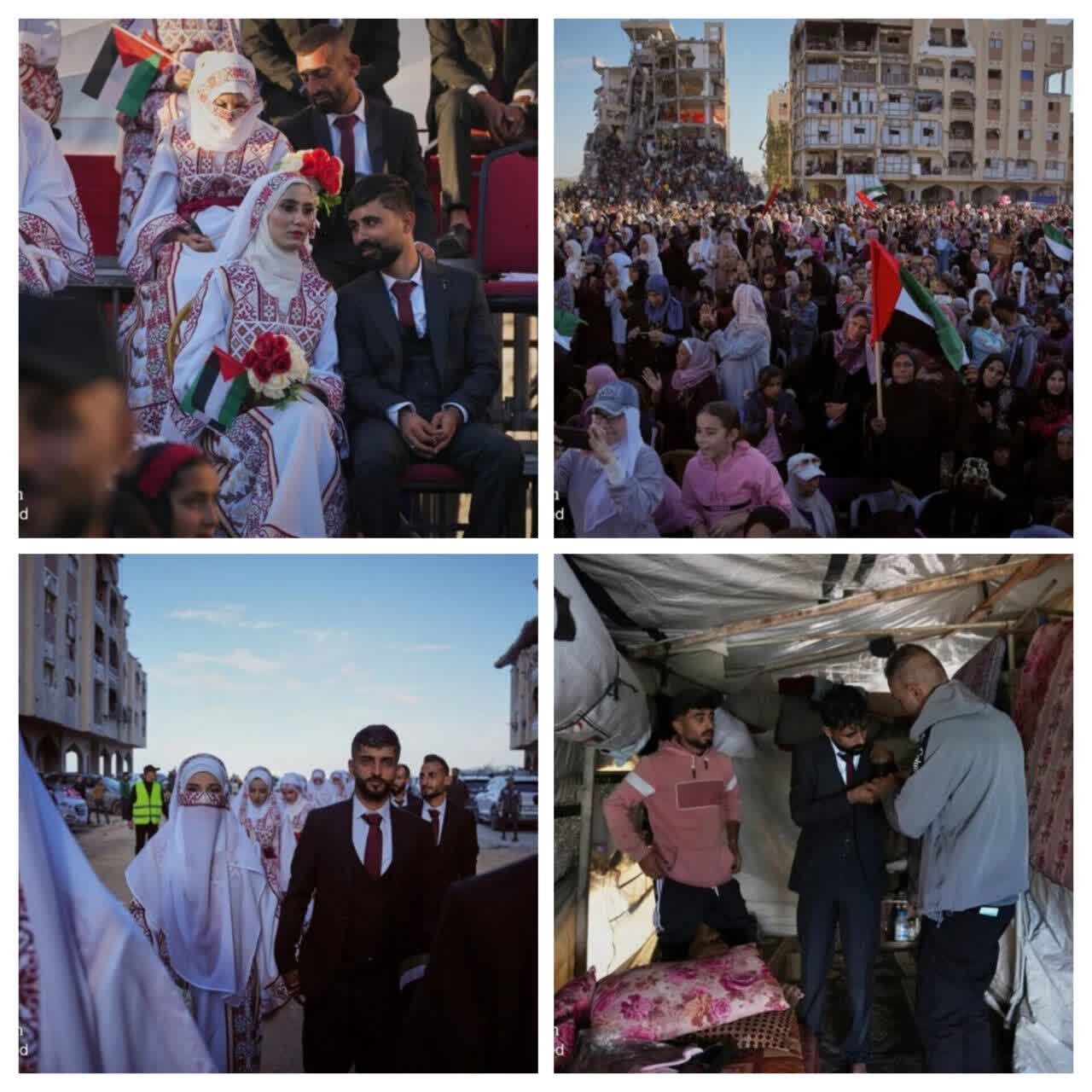 Larawan | Pagsisimula ng Buhay sa Gitna ng Guho: Kasal ng 54 Kabataang Mag-Asawa sa Khan Younis