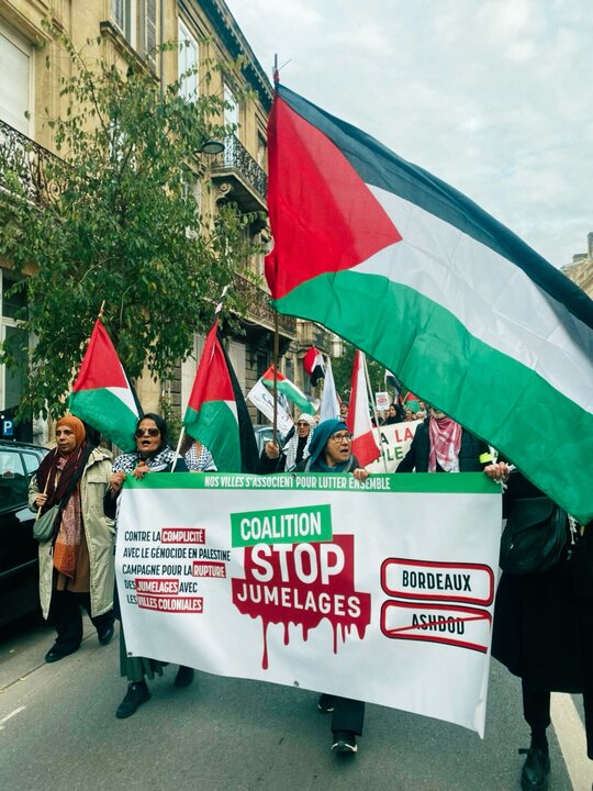 新闻图片 | 法国波尔多集会：声援受压迫的巴勒斯坦人民