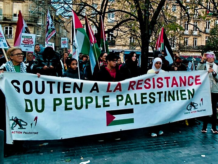 新闻图片 | 法国波尔多集会：声援受压迫的巴勒斯坦人民