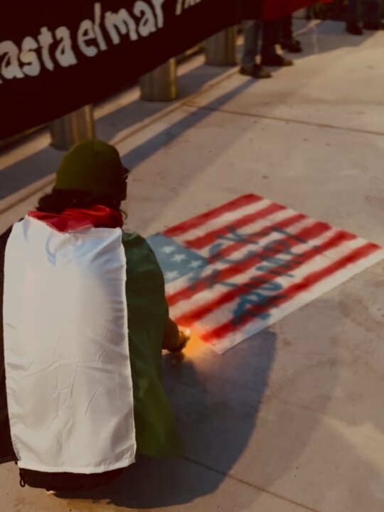 世界巴勒斯坦团结日；批评墨西哥政府；抗议者谴责与以色列的关系