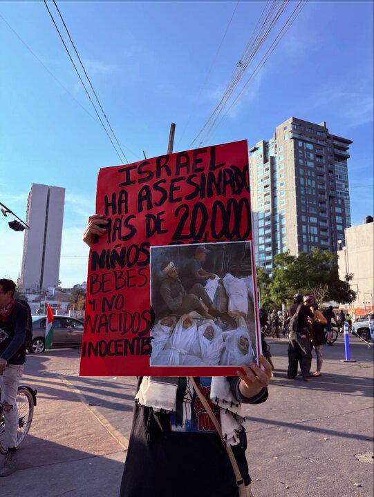 世界巴勒斯坦团结日；批评墨西哥政府；抗议者谴责与以色列的关系