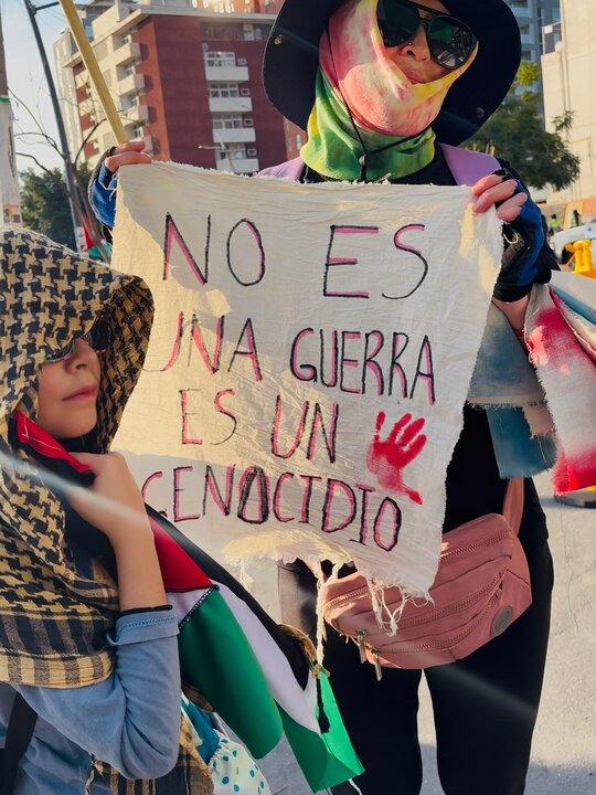 世界巴勒斯坦团结日；批评墨西哥政府；抗议者谴责与以色列的关系