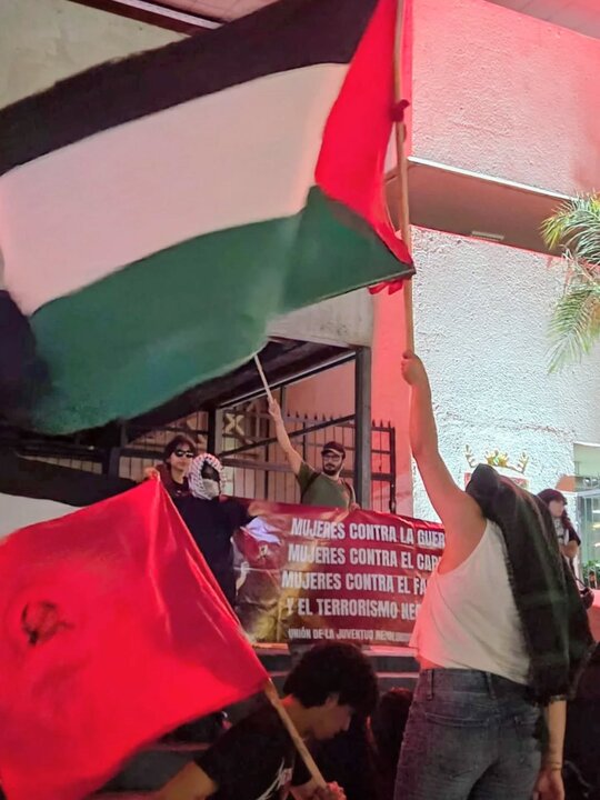 世界巴勒斯坦团结日;批评墨西哥政府;抗议者谴责与以色列的关系