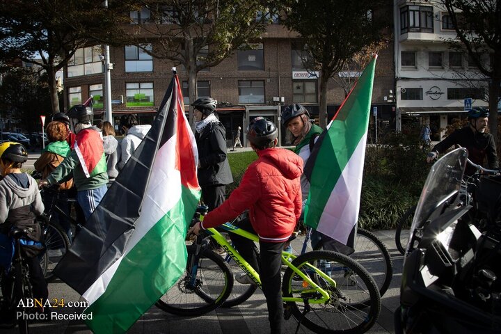 图片新闻 | 西班牙埃尔阿斯蒂列罗市举行声援巴勒斯坦人民日游行