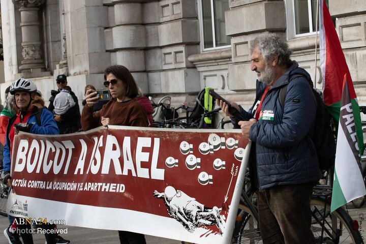 图片新闻 | 西班牙埃尔阿斯蒂列罗市举行声援巴勒斯坦人民日游行