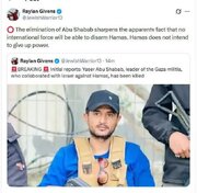 Mamamahayag na Israeli: Ang pagpatay kay Abu Shabab ay nagpapakitang imposible ang pag-disarma sa Hamas