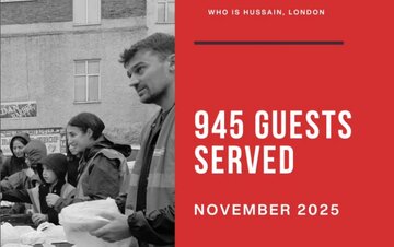 اطعام نزدیک هزار نفر در لندن توسط سازمان »حسین کیست؟« در ماهی که گذشت