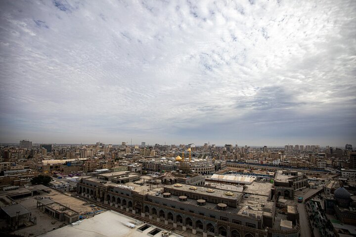 تقرير مصور/ مشاهد من السماء مدينة كربلاء المقدسة..حرم أبي الفضل العباس (ع)