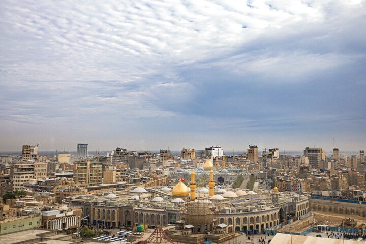 تقرير مصور/ مشاهد من السماء مدينة كربلاء المقدسة..حرم أبي الفضل العباس (ع)