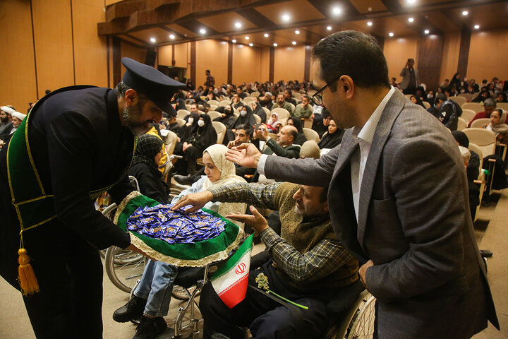 Photos: Honoring people with disabilities in Qom with presence of servants of Hazrat Fatima Masoumeh’s Shrine