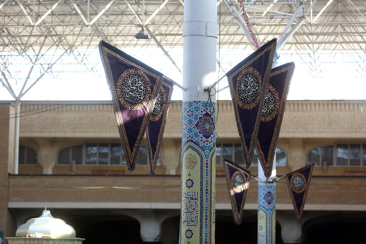Photos: Lady Fatima Masoumeh Shrine covered in black for mourning of Hazrat Umm al-Banin