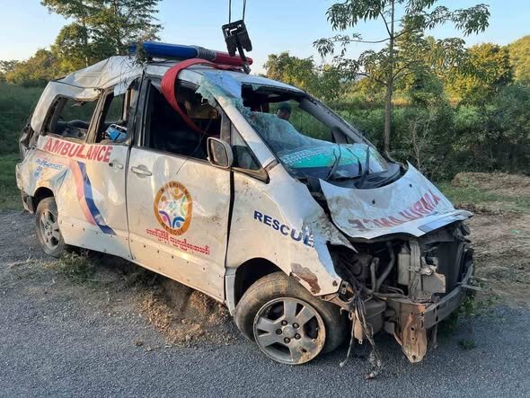 မကွေးတိုင်းကို ရုပ်အလောင်းသွားပို့သည့်  ရန်ကုန် မြို့ မှ ပရဟိတယာဉ်တစ်စီး တိမ်းမှောက်လို့  ပရဟိတအသင်းဥက္ကဌ သေဆုံး