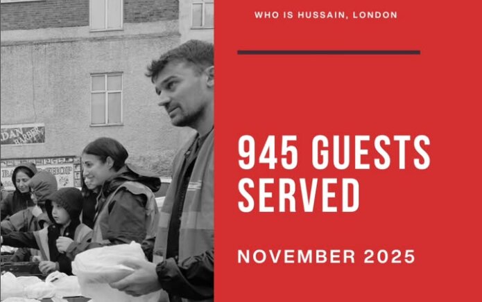 اطعام نزدیک هزار نفر در لندن توسط سازمان »حسین کیست؟« در ماهی که گذشت