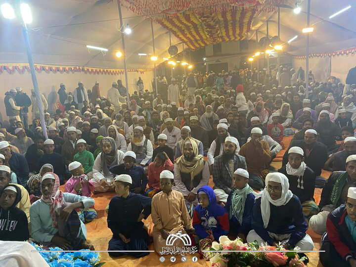 تقرير مصور/ جانب من حضور مسؤول مركز التبليغ القرآني الدولي في أمسيات قرآنية ببنغلاديش