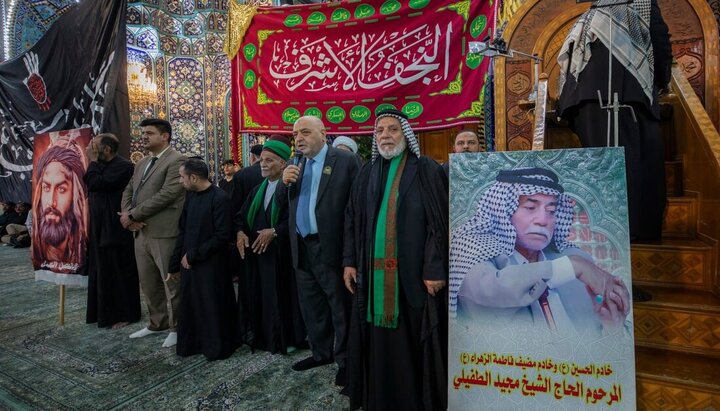 تقرير مصور/ موكب اهالي النجف يحيي ذكرى وفاة السيدة ام البنين (ع) في الصحن الحسيني