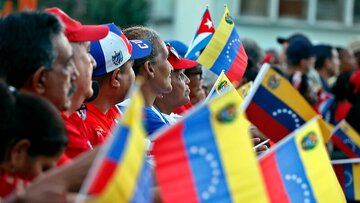 Cubanos se manifiestan en La Habana para condenar la política de EE.UU. hacia Venezuela