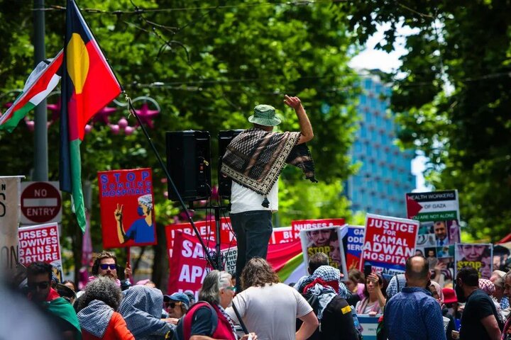 تظاهرة حاشدة في ملبورن الأسترالية دعماً لـ فلسطين و غزة