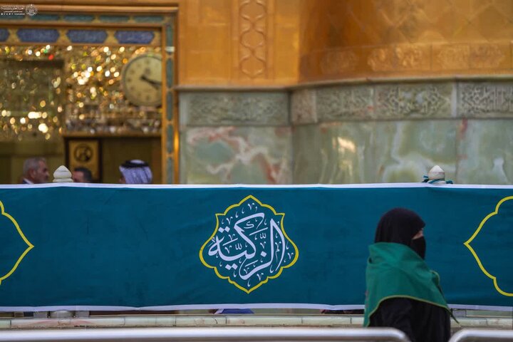 آذین‌بندی حرم نورانی علوی به مناسبت میلاد بانوی دو عالم