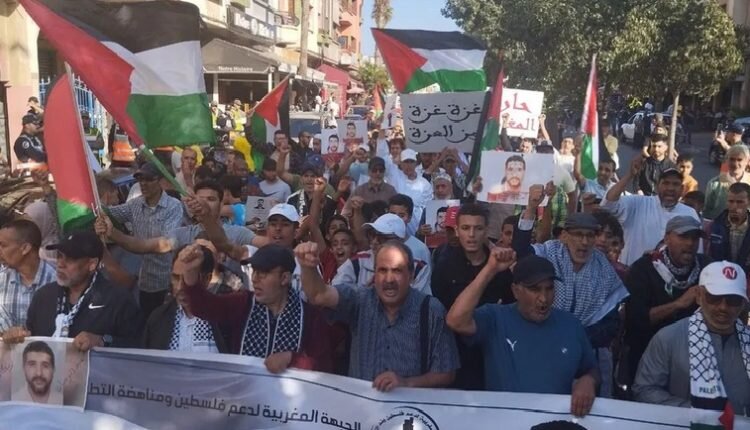 Moroccan protesters reject normalization, voice solidarity with Palestinians