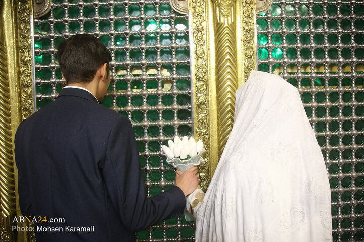 جشن بزرگ ازدواج دانشجویی در حرم حضرت فاطمه معصومه‌(س)