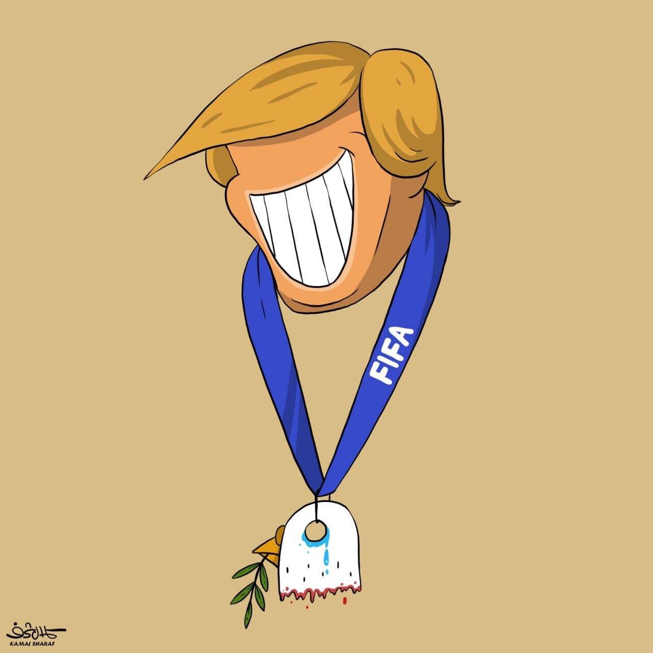 كاريكاتير / جائزة السلام لترامب من بيبي