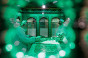 Photos: Dusting ceremony of Imam Reza Holy Shrine held with presence of women