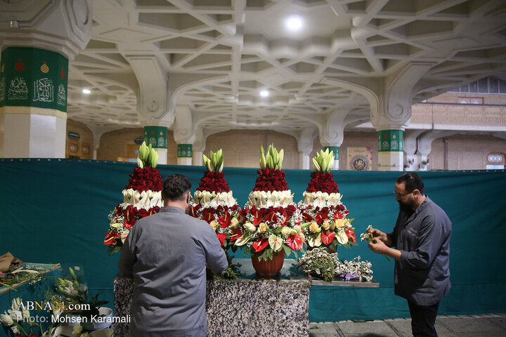 Photos: Lady Fatima Masoumeh shrine decorated with flowers on eve of Hazrat Zahra birth anniversary