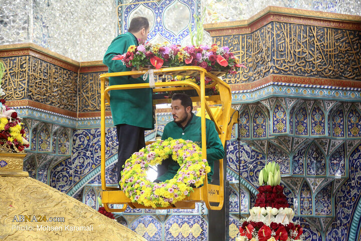 Photos: Lady Fatima Masoumeh shrine decorated with flowers on eve of Hazrat Zahra birth anniversary