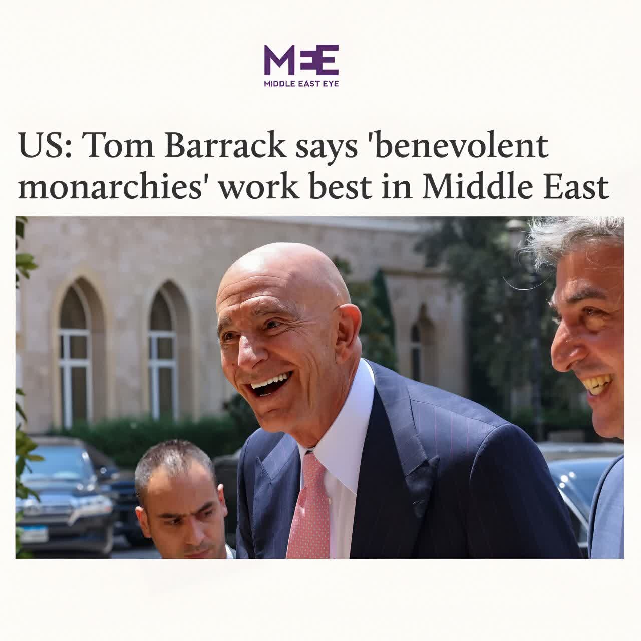 “Hindi angkop ang ‘demokrasya’ para sa Gitnang Silangan; ang pinakamahusay na modelo para sa rehiyong ito ay isang ‘mabuting uri ng monarkiya”