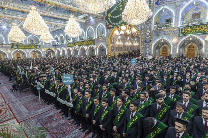 انطلاق حفل تخرج طلبة الجامعات العراقية السادس داخل مرقد أبي الفضل العباس (عليه السلام)