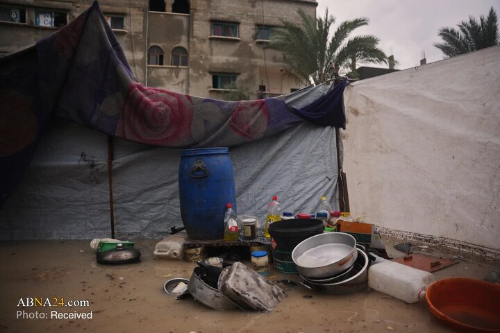 آوارگان غزه در محاصره زمستان