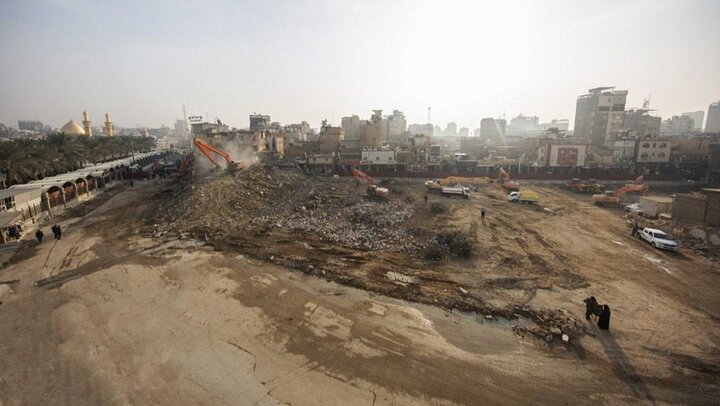 ویدیو | پدیدار شدن خاک صحرای کربلا در نزدیکی حرم امام حسین (ع)