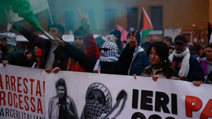 İtalya'da Filistin İçin Anlamlı Yürüyüş