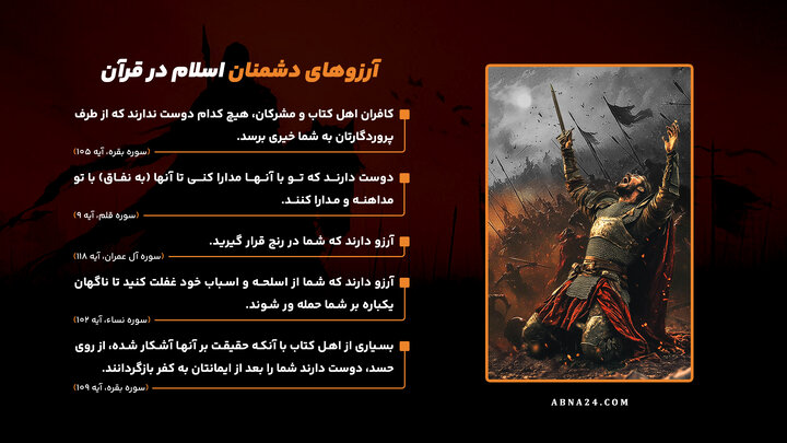 اینفوگرافی | آروزهای دشمنان اسلام در قرآن