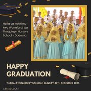 Dodoma - Darul - Muslimeen | Sherehe ya Kuhitimu kwa Wanafunzi (Watoto) wa Thaqalayn Nursery School (2025) +Picha