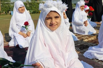 Photos: Taklif ceremony for girls at age of puberty in holy shrine of Lady Maryam in Baghdad