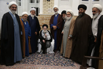 زيارة هيئة رئاسة الجمعية العامة لجماعة المدرسين لآية الله الشبيري الزنجاني