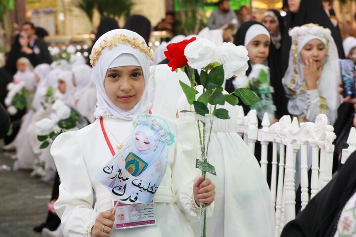 جشن تکلیف ۲ هزار دختر عراقی در حرم امام حسین(ع) برگزار شد + عکس