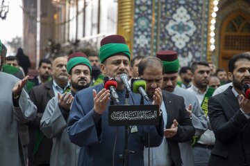 Servants of Al-Abbas Shrine perform worship rituals to commemorate birth of Lady Fatima (+Photos)