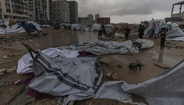 شدید سرد موسم اور طوفانی ہواؤں سے فلسطینیوں کی مشکلات میں اضافہ