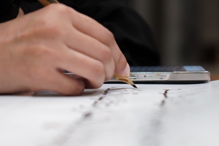 Photos: Calligraphy of Holy Qur’an by Pakistani pilgrim at Imam Reza Holy Shrine