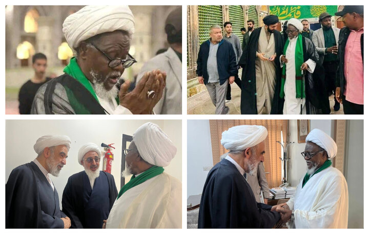 سفر ابراهیم شیخ زکزاکی به ایران؛ حضور در حرم امام خمینی(ره) و دیدار با معاون ارتباطات بین‌الملل دفتر رهبر انقلاب + عکس