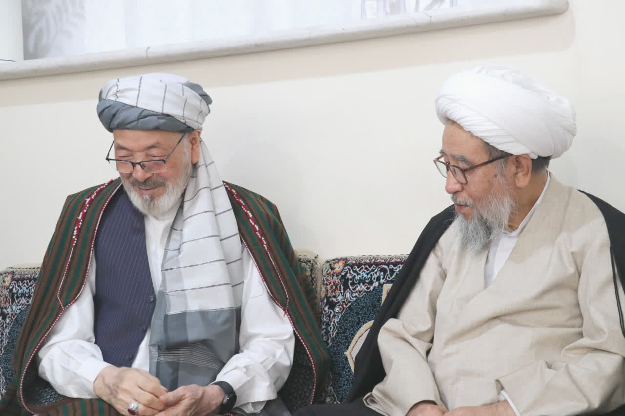 دیدار رهبر حزب وحدت اسلامی افغانستان با آیت الله فاضلی بهسودی در قم